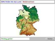 Aufgabenbild Therapiemodul Geografie: Karte Deutschland BundeslÃ¤nder